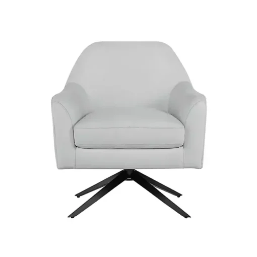 Gray Velvet Swivel Accent Chair