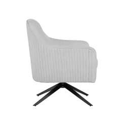 Gray Velvet Swivel Accent Chair