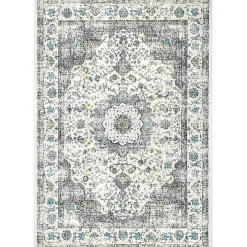 Gray Verona Medallion Area Rug, 5x7