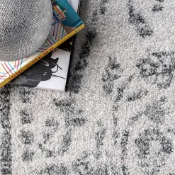 Gray Vintage Distressed Area Rug, 12x18