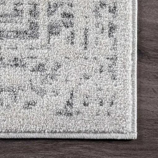 Gray Vintage Distressed Area Rug, 12x18