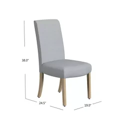 Gray Whitewashed Dining Chairs, Set of 2