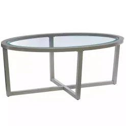 Gray Wood & Glass Top 3-pc. Table Set