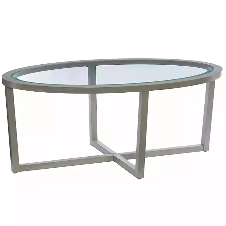 Gray Wood & Glass Top 3-pc. Table Set