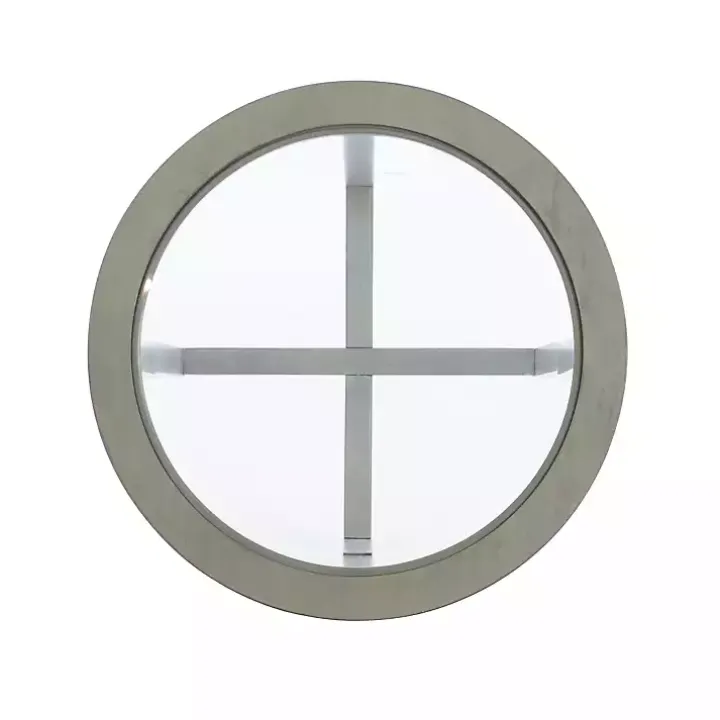 Gray Wood & Glass Top 3-pc. Table Set