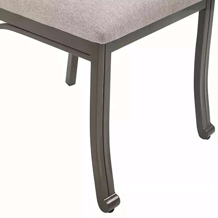 Gray Wood and Upholstered Chairs 5-pc. Dining Set