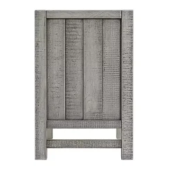 Gray Wood Open Shelf Nightstand