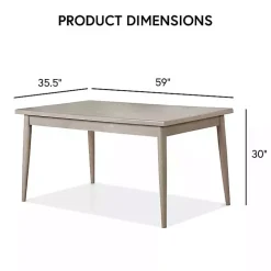 Gray Wood Porter Modern Dining Table