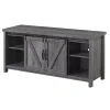 Graywash Russ Barn Door Media Cabinet