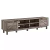 Graywash Rustic Barndoor Media Cabinet