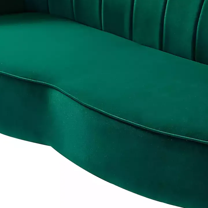 Green Donata Velvet Tufted Loveseat