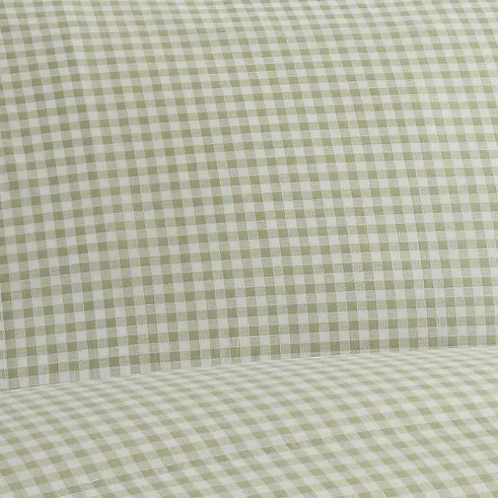Green Gingham 3-pc. Full Sheet Set