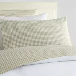 Green Gingham 4-pc. Queen Sheet Set