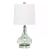 Green Glass Ripple Table Lamp
