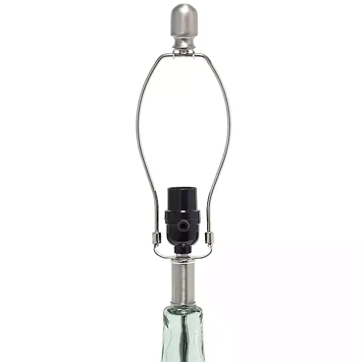 Green Glass Ripple Table Lamp