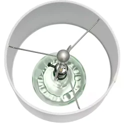 Green Glass Ripple Table Lamp