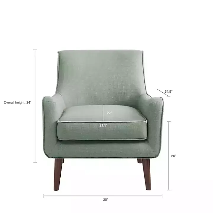 Green Mid-Century Modern Accent Chair