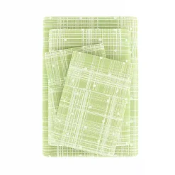 Green Plaid Polka Dot 3-pc. Twin Sheet Set