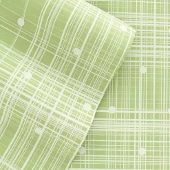 Green Plaid Polka Dot 3-pc. Twin Sheet Set