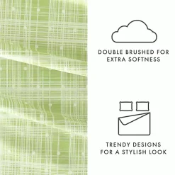 Green Plaid Polka Dot 3-pc. Twin Sheet Set