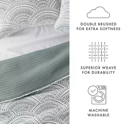 Green Scalloped Reversible 2-pc. Twin Quilt Set