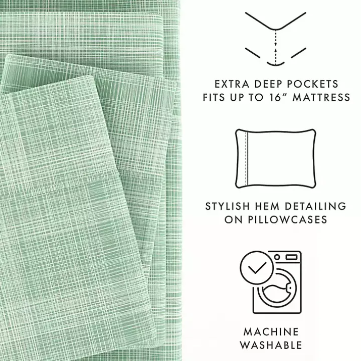 Green Soft Thatch 3-pc. Twin Sheet Set