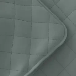 Green Stitched Diamond 2-pc. Twin Quilt Set