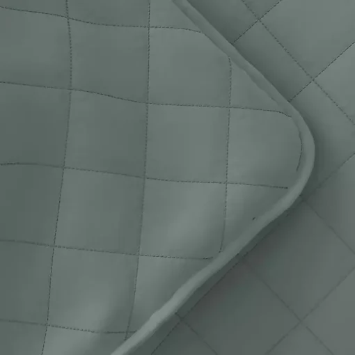 Green Stitched Diamond 2-pc. Twin Quilt Set