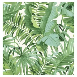 Green Tropical Leaves Peel & Stick Wallpaper