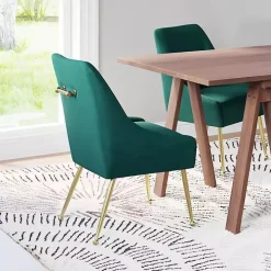 Green Velvet Gold Maxine Dining Chair