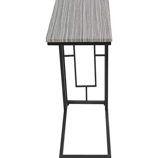Gunmetal Black Geometric Metal C-Table