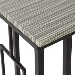 Gunmetal Black Geometric Metal C-Table