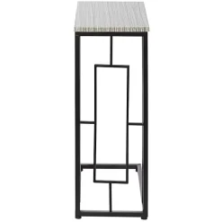 Gunmetal Black Geometric Metal C-Table