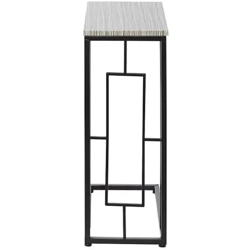 Gunmetal Black Geometric Metal C-Table