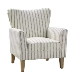 Gustaf Gray Striped Armchair