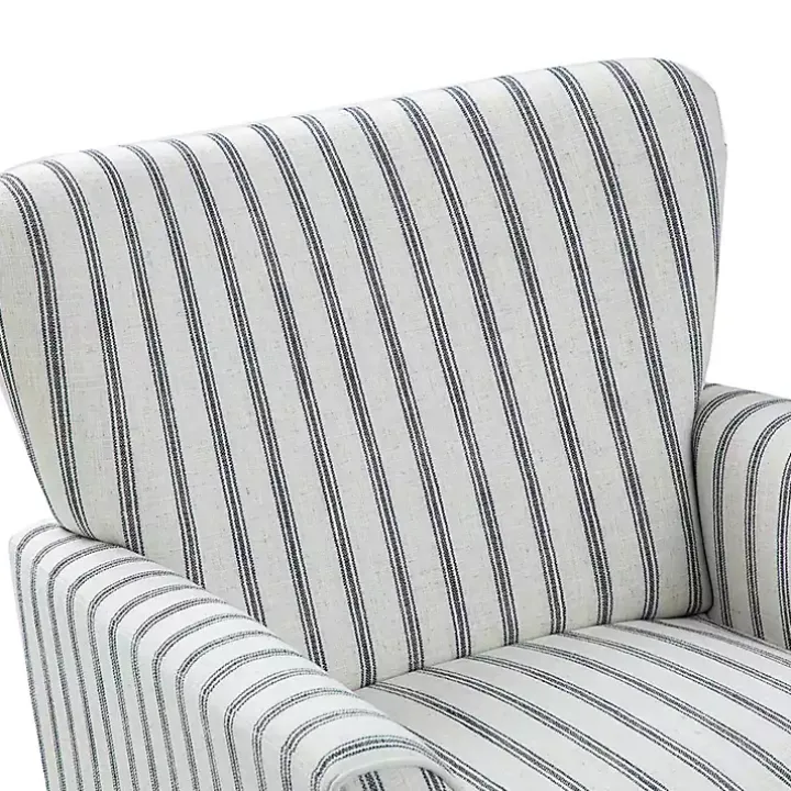 Gustaf Navy Striped Armchair
