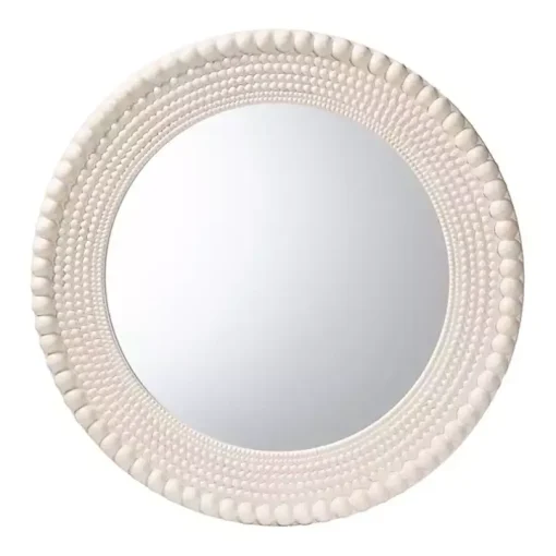 Halle Pearl White Wall Mirror