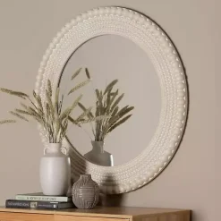 Halle Pearl White Wall Mirror