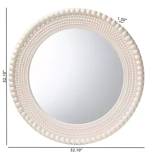 Halle Pearl White Wall Mirror