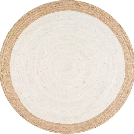 Hand Woven Jute Eugene Round Area Rug, 6 ft.