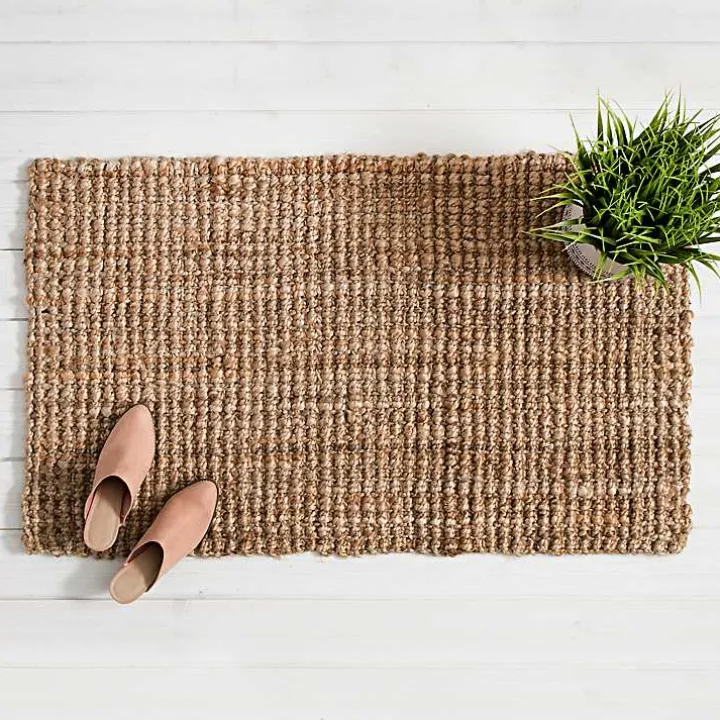 Handspun Jute Boucle Scatter Rug