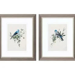 Happy Bluebirds Framed Art Prints, Set of 2