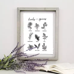 Herbs and Spices Framed Wall Plaque