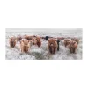 Highland Herd Wood Art Print, 45x19 in.