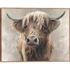 Highland Portrait Framed Canvas Art Print