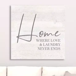 Home Love and Laundry Canvas Art Print