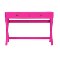Hot Pink Wood 2-Drawer Peggy Desk