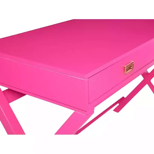 Hot Pink Wood 2-Drawer Peggy Desk