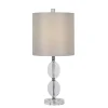Hourglass Crystal and Silver Metal Table Lamp
