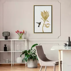 Hummingbird Soaring Canvas Framed Art